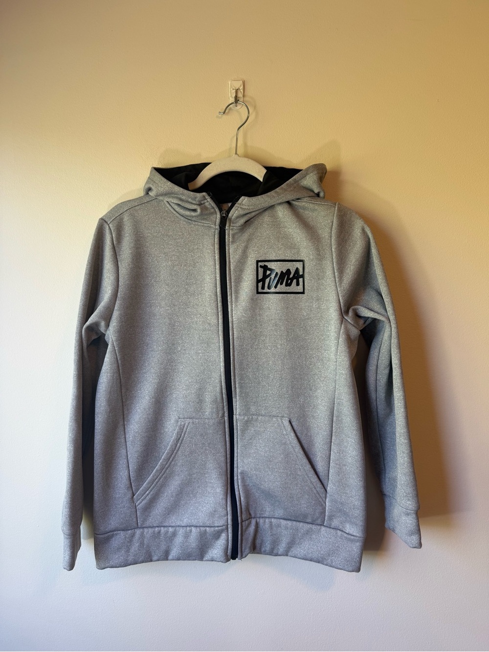 PUMA Sport Lifestyle Youth Boys Size Large 14-16 Full Zip Jacket Grey